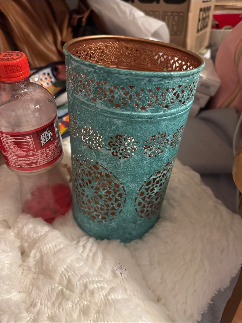 Teal Decorative Metal Lantern – Home Accents